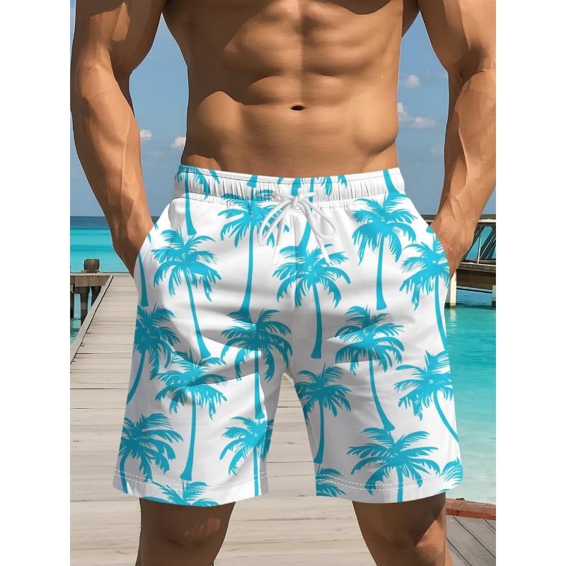 Cocoanut Trees 3D Printed Beach Shorts Palm Tree Graphic Board Shorts for Summer Harajuku Hawaiian Cool Swimming Trunks