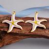 2pcs Red Lobster Crab Coral Real Gold Plated Stainless Steel Enamel Charm For Jewelry Making Supplies DIY Beach Necklace Pendant