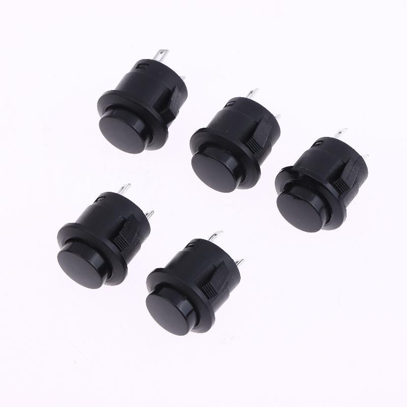 New 5/10Pcs Momentary Push Button Switch R13-507 16mm Round Switch 2Pins ON-OFF Self-res Panel Mounting