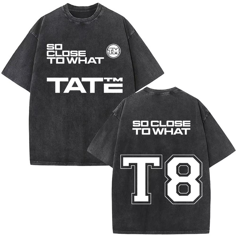 Tate McRae So Close To What Album Tour Washed Tshirt Men Women Cotton Short Sleeve Summer Vintage T Shirt Tops Fans Gift