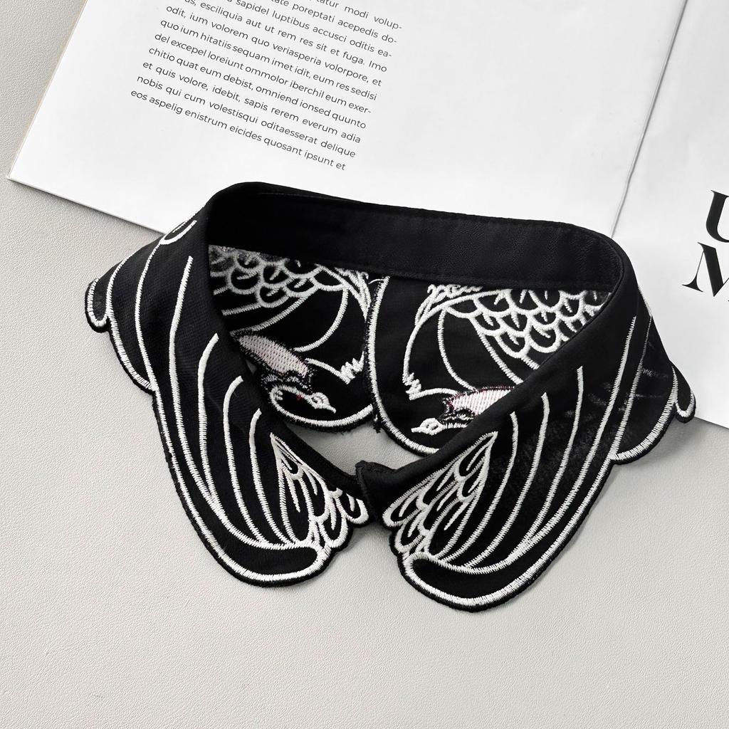 Embroidery Antique Fake Collar Horse Dress Cheongsam Tang Suit Versatile Accessories Clothing Accessories Lace National Style Fake Collar