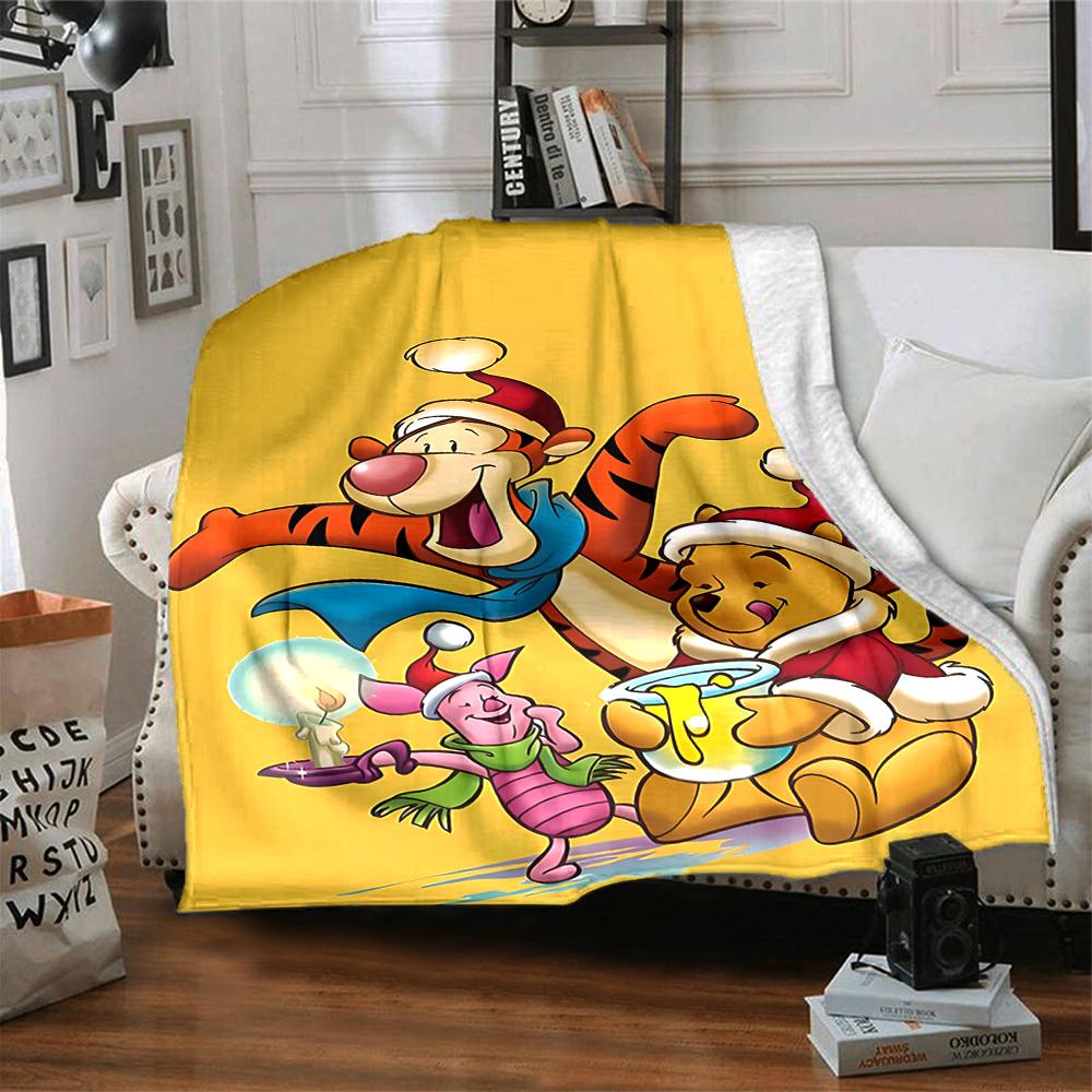 Christmas Adventure Acre Wood Blanket Soft Throw Blanket For Home Bedroom Bed Sofa Travel Office Solid Christmas Blanket