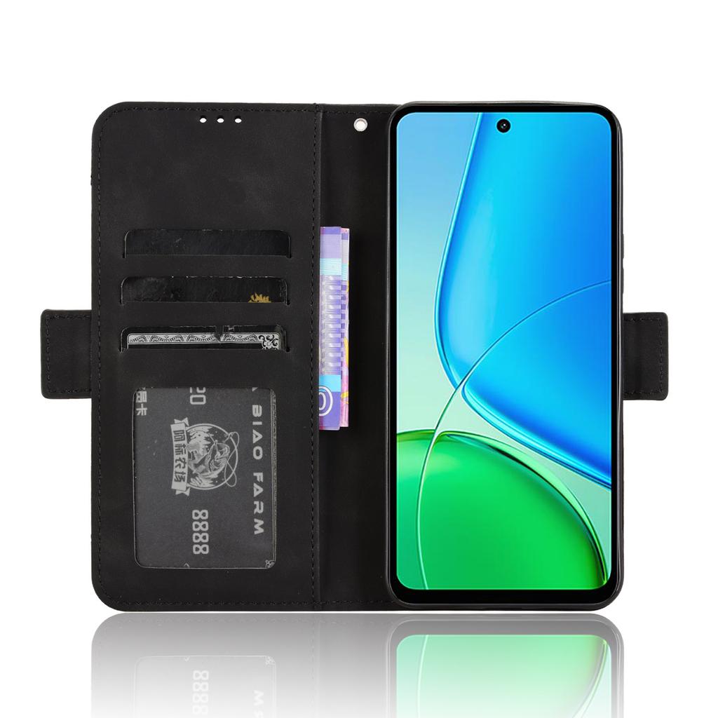 For vivo Y29 4G Leather Case Phone Wallet Cover with Multiple Card Slots