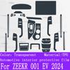 For  ZEEKR 001 EV 2024  Gearbox Panel Navigation Screen Automotive Interior TPU Protective Film Cover Anti-Scratch Sticker