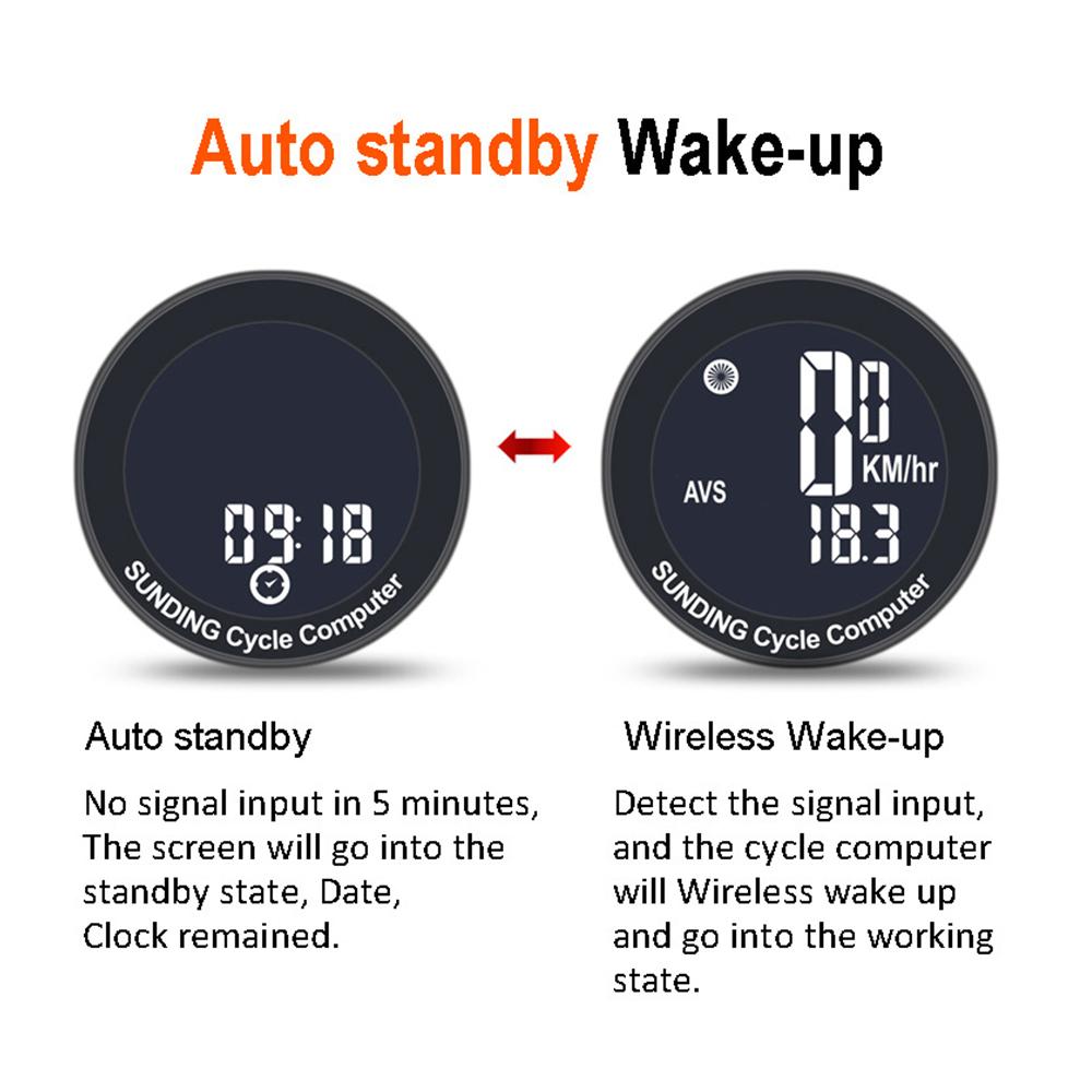 Wireless Bicycle Computer Waterproof Bike Speedometer Multi functional Bicycle Odometer