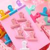 5шт карамельного цвета металлические зажимы для переплета подвесные отверстия дизайн круглые зажимы для сумок зажимы для денег