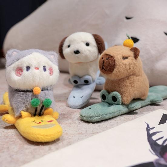 Браслет-лента Capybara Slap с рисунком животных из мультфильмов, собак и кошек, легко защелкивающийся браслет