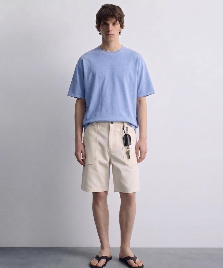 DE GRAND MATIN Pigment Dyed Relaxed Over-Fit T-Shirt (B Type)