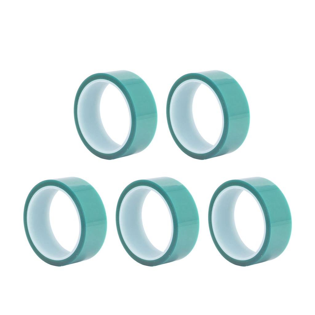 5 шт. Малярная лента зеленая ширина 33 мм длина 33 м защита от распыления покраски ПЭТ высокотемпературная лента