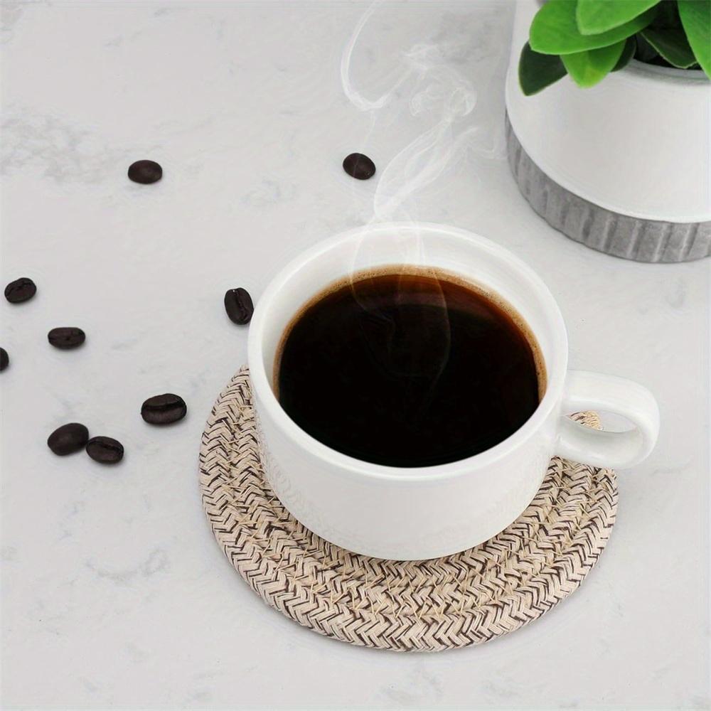 9 шт./упаковка 8 подстаканников с 1 подставкой, Впитывающие хлопковые подставки, Минималистичный набор подстаканников для домашнего декора, Защита деревянной столешницы