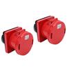 2pcs Industrial Straight Sockets 125A 3 Phase IP67 Waterproof Flush Mounting 380415V(3P+N+E 5Pin )