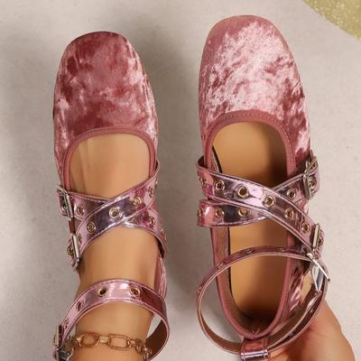 Мода Мода Балетки Женские Дизайнерские Ремешок на щиколотке Балетки женские Повседневные Холщовые Лоферы