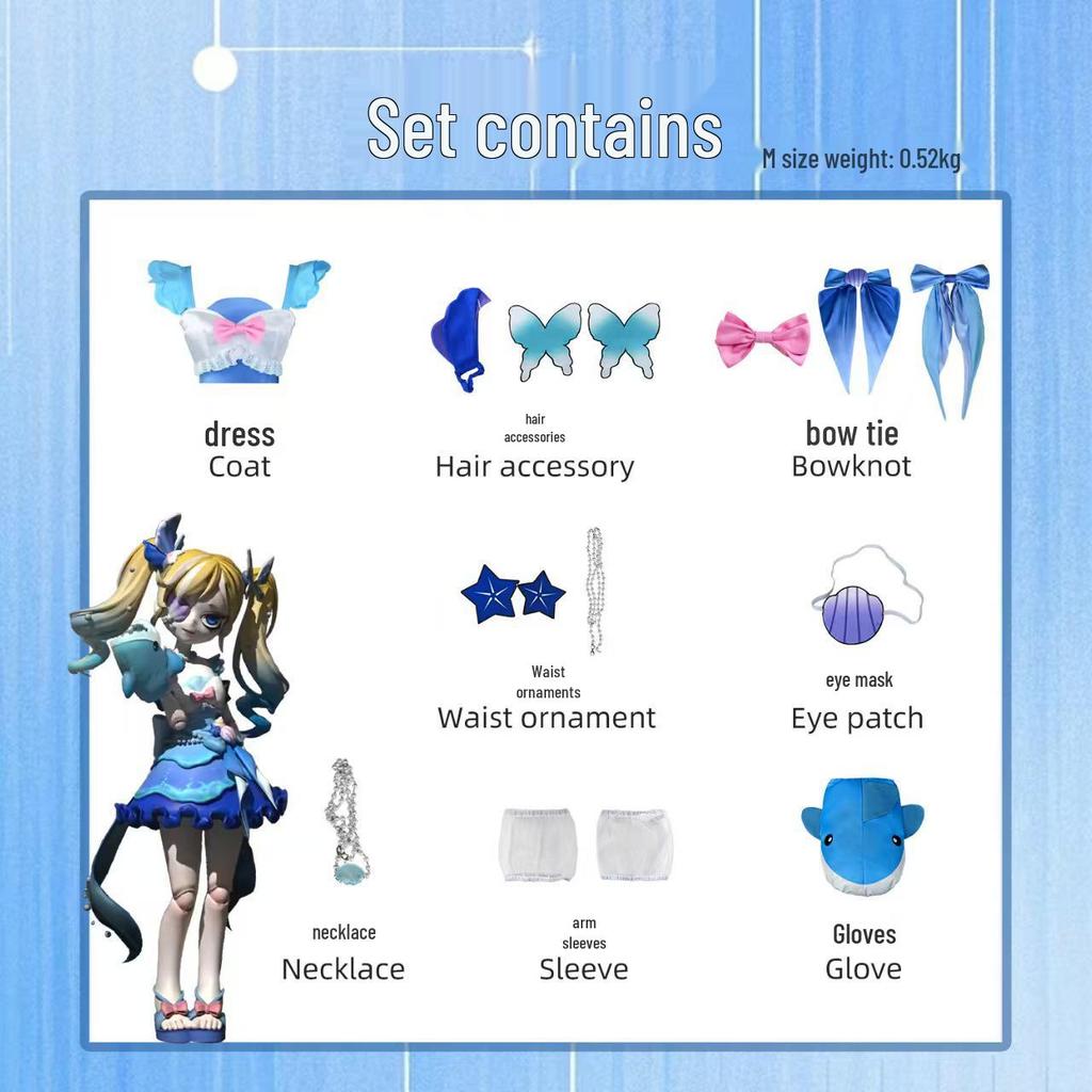 Красочный летний костюм Стеллы: Аниме Косплей Полный Комплект Вечеринка Яиц