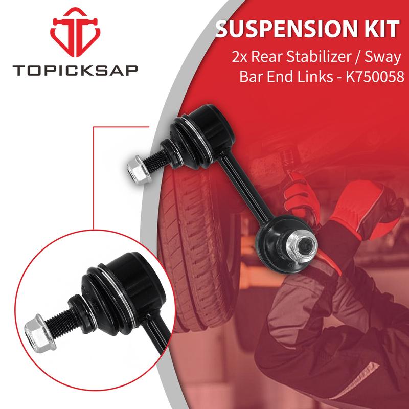 TOPICKSAP 4pcs Front Rear Sway Bar Link Set Kits for Chrysler 200 Sebring Dodge Avenger Caliber Jeep Compass 2007 - 2014