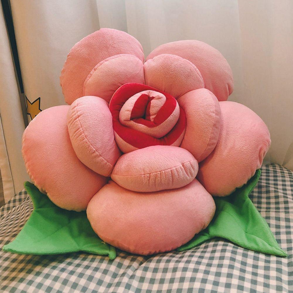 3D Throw Pillows Flower Shaped Cushion Romantic Rose Pillows Home Decor