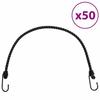VidaXL Elastic Cords with Reflective Strips and Hooks 50pcs, Elastic Cord with Hook, Elastic Strap with 4008150
