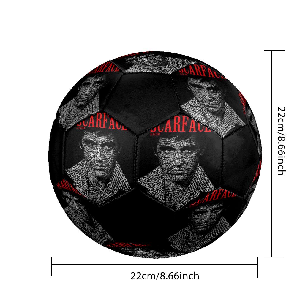 Scarface Indoor Soccer Ball Colorful Machine Stitched PVC Size 5 Team Training Competition Ready Durable High-Bounce Cool Sports Gift