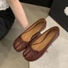 2025 New Women Flats Soft Ballet Shoes Slip On Loafers Soft Moccasins Tabi Ninja Casual Shoes Mujer Ladies Shoes Bow Knot Mujer