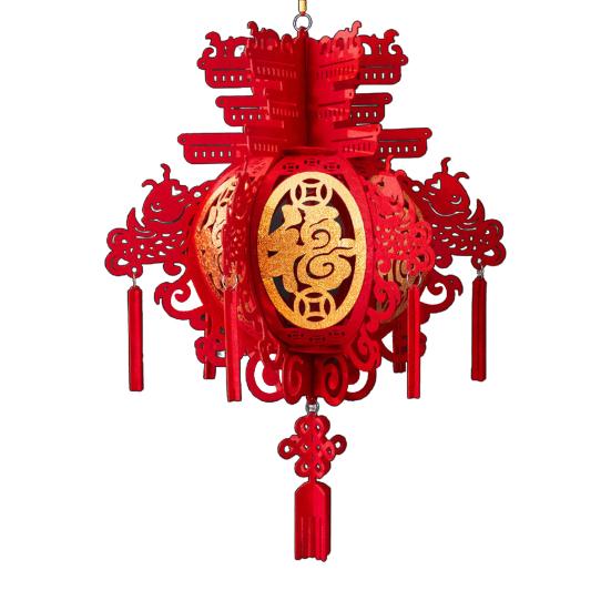 2024 Chinese Character Lanterns Create Atmosphere Fade-resistant with Tassel Indoor/Outdoor Decor for Spring Festival New Year's Day