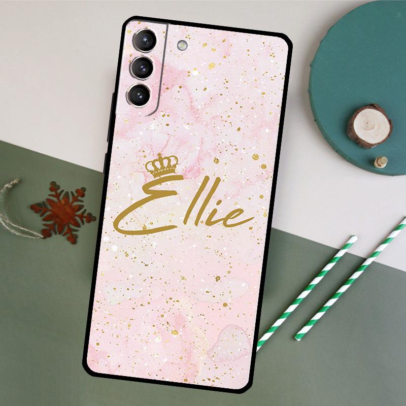 PERSONALISED QUEEN CROWN NAME CUSTOM Case For Samsung Galaxy S23 S22 S21 Ultra S20 FE S10 S9 Note 10 Plus Note 20 Ultra Cover
