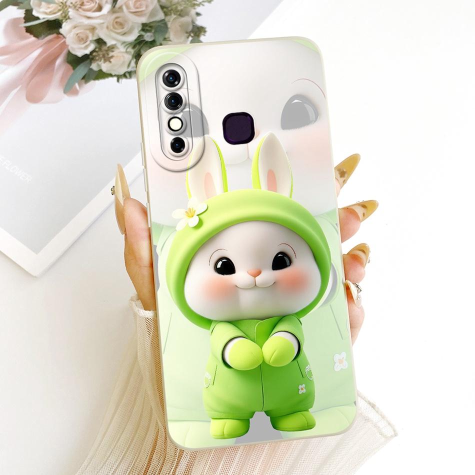 For Infinix Hot 8 / Hot 8 Lite X650 X650C X650B X650D Cute Cat Flower Cartoon Phone Case Shockproof Soft Silicone Covers Bumpers
