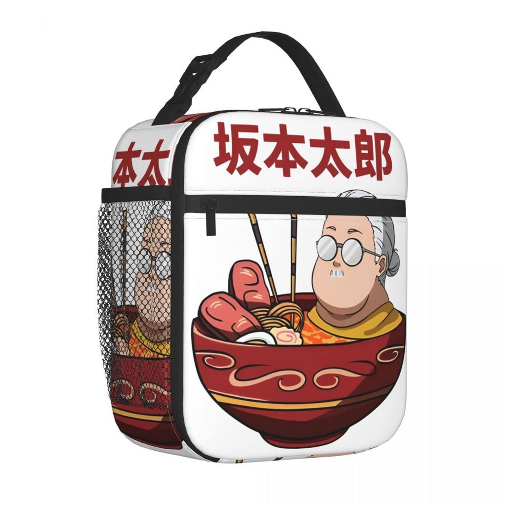 Ramen Sakamoto Anime Sakamoto Days Insulated Lunch Bags Food Bag Portable Thermal Cooler Bento Box For School Office