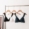 New spring and summer thin back bra French lace edge silk breathable no steel ring chest wrap