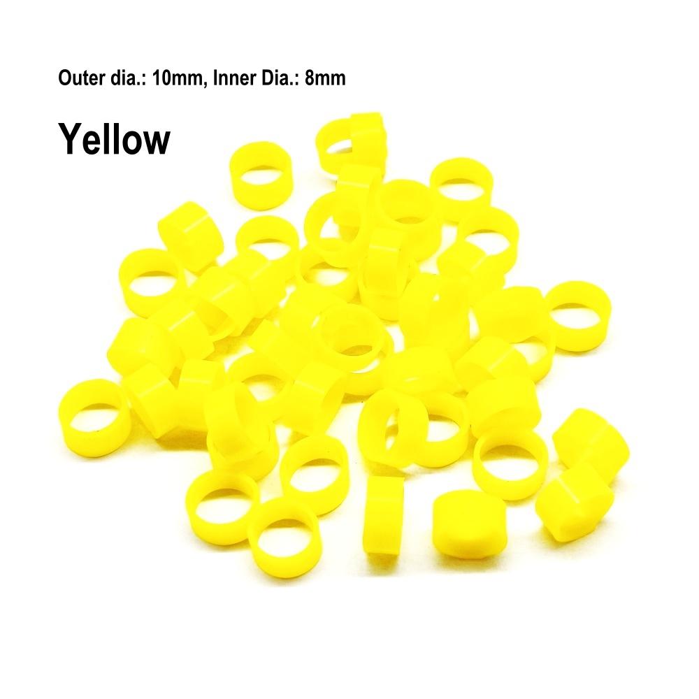 Автоклавируемые стоматологические универсальные силиконовые кольца с цветовым кодом, разноцветные кольца для наконечников или инструментов (Диаметр 7 мм/5 мм)