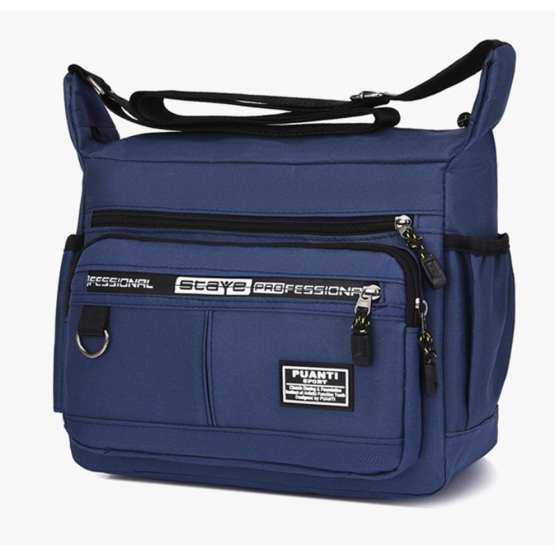 Мужская сумка через плечо из ткани Оксфорд, повседневная дорожная сумка через плечо, большая вместимость, средняя по возрасту, маленькая квадратная сумка, сумка для инструментов