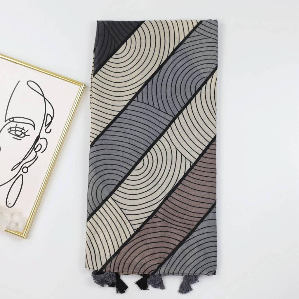 2024 Spring And Autumn Winter New Cotton And Hemp Long Thin Scarf Travel Versatile Sunscreen Warm Shawl For Women