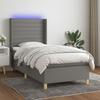VidaXL Slat Bed Base with Mattress and LED, Upholstered Bed, Single Bed, Adult Bed for Interior Bedroom, 3138934