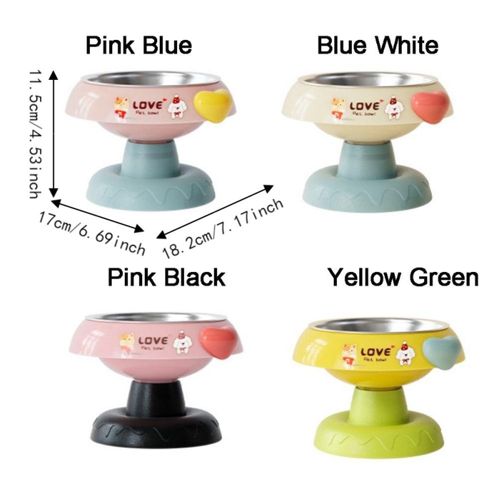 Detachable Pet High Foot Bowl Large Capacity Cat Water Bowl Pet Drinking Feeder Neck Protection