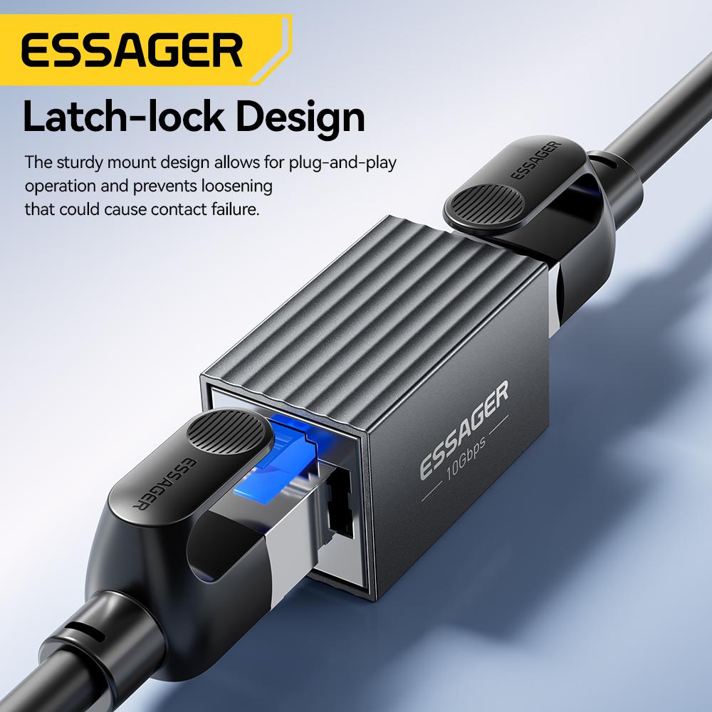 Essager 10 Гбит/с RJ45 Разъем Мама-Мама Гигабитный Сетевой Удлинитель-Расширитель для Кабеля Ethernet Cat8 Cat7 Cat6 Адаптер