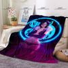Fashion EVA Queen Thin Blanket Beauty Art Pattern 3D Printing Blanket Flannel Portable Home Travel Office Blanket
