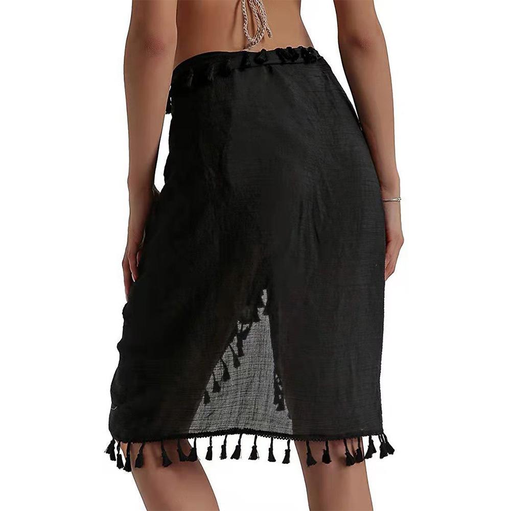 Женский саронг, пляжная одежда, мини-длинный купальник, бикини с запахом, юбка