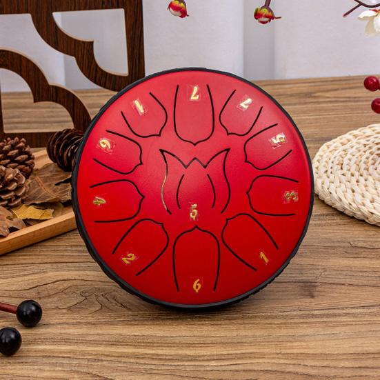Steel Tongue Drum To Use 11 Compact Design Portable Easy Notes 6 Inches Rain