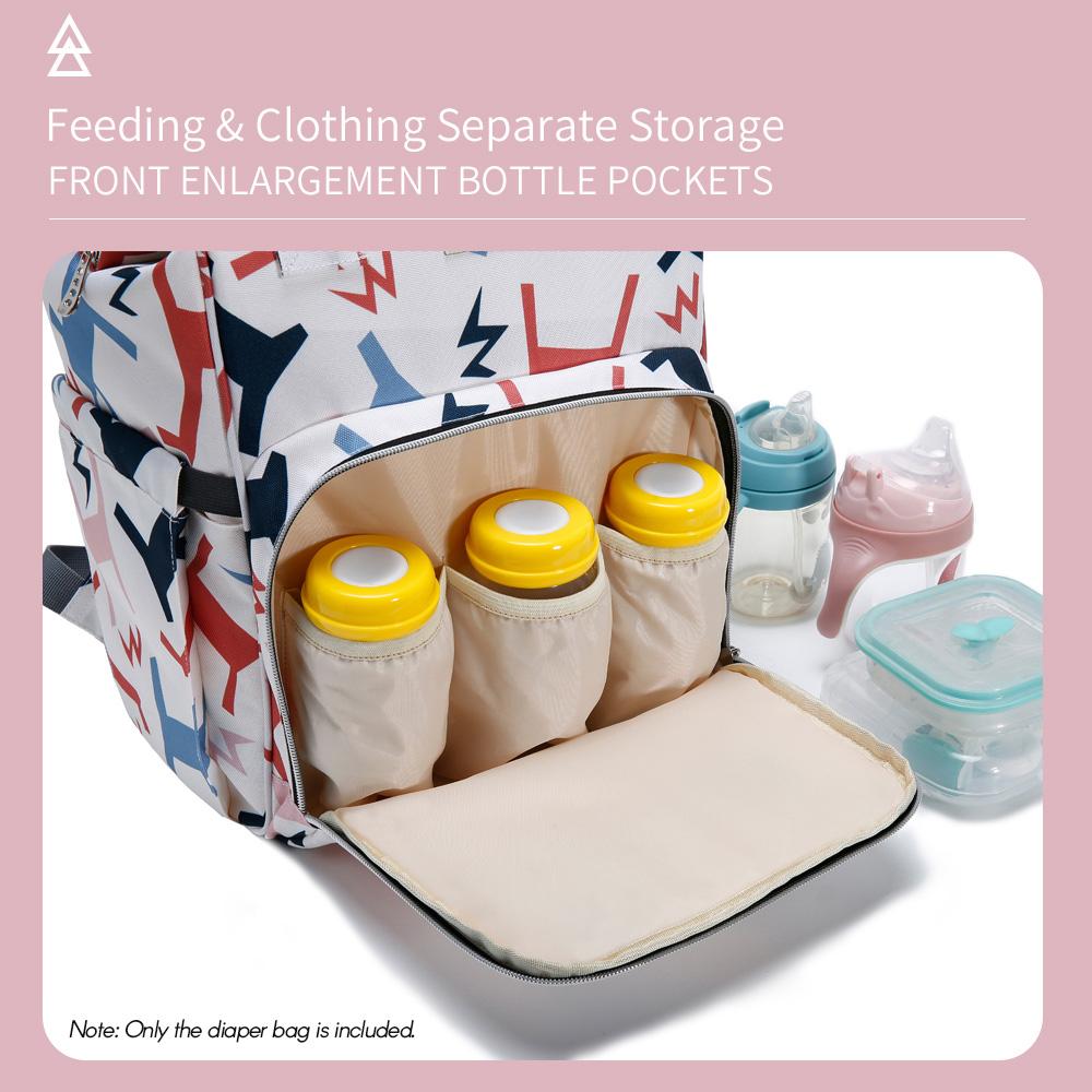 Insular Diaper Bag Portable Mummy Bag Large Capacity Travel Bag with Stroller Straps for Newborn