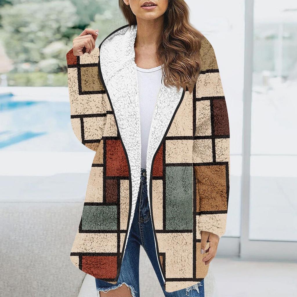 Женская модная осенне-зимняя толстая плюшевая куртка с карманами и длинными рукавами, топ