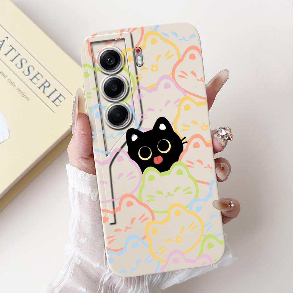 For Tecno Camon 40 Pro 4G Camon40 CM5 CM6 Cute Rabbit Cat Cartoon Phone Case For Camon 40 40Pro 4G Soft Silicone Cases Bumpers