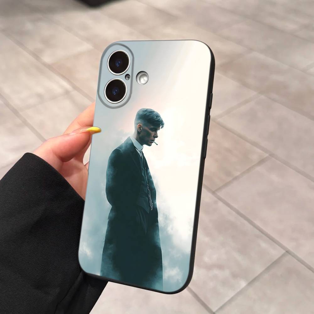 Чехол для телефона P-Peaky-S B-Blinders Для IPhone 17 16 15 14 13 12 11 Pro Max Plus Mini Мягкий Черный Чехол