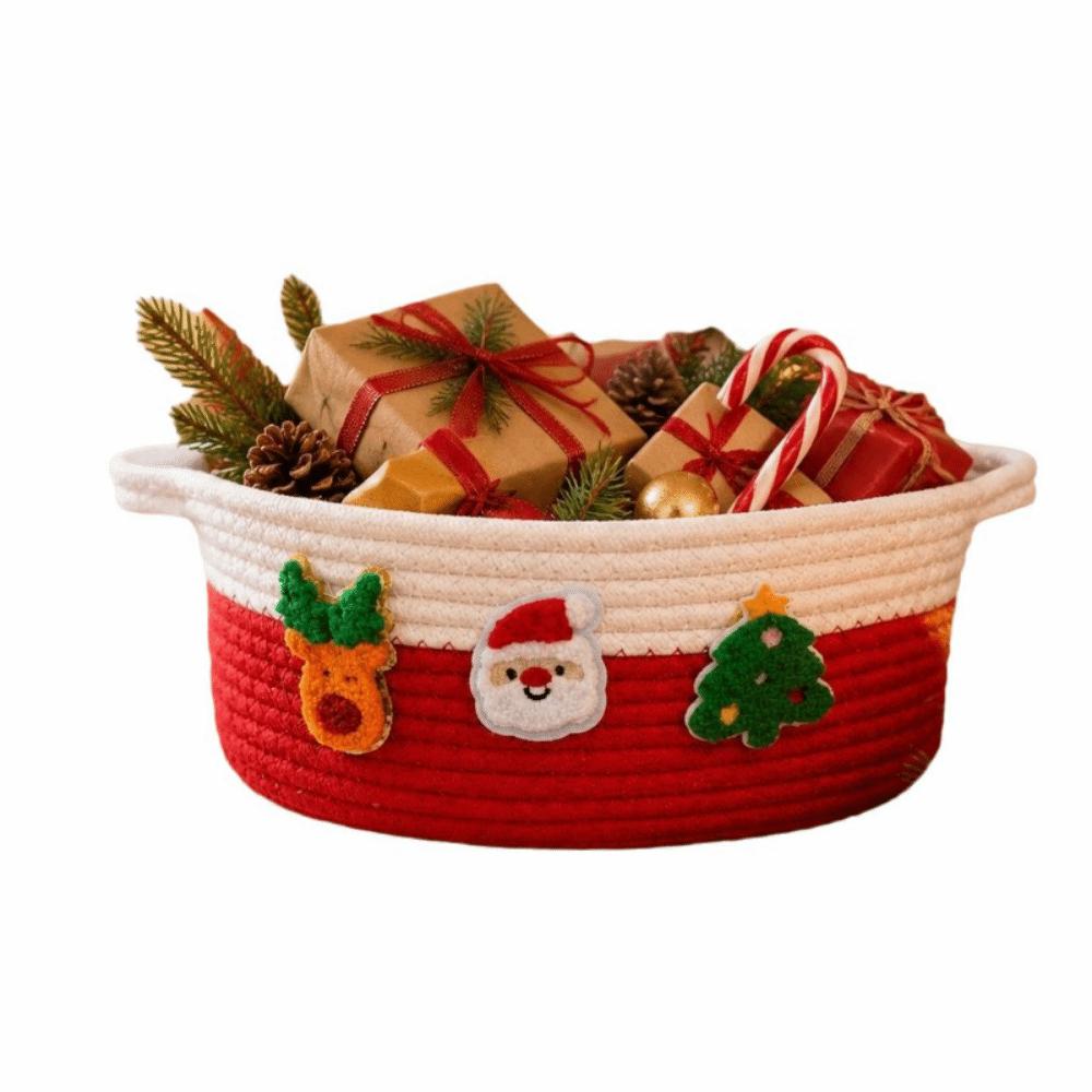 Cotton Rope Hand Woven Storage Basket Cute Candy Storage Baskets for Living Room