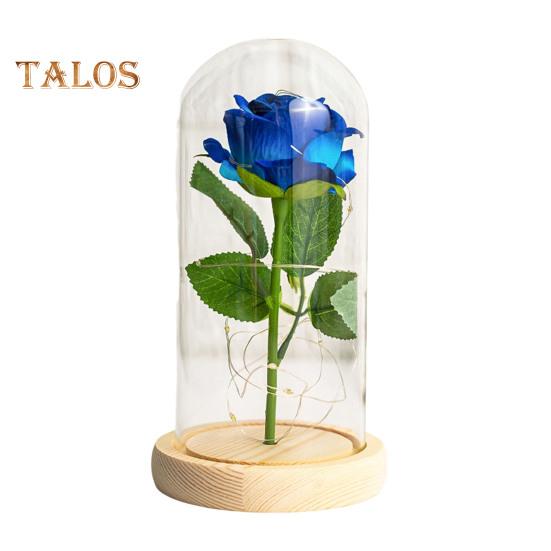 Искусственные цветы розы Вечная роза со светодиодной подсветкой Реалистично выглядящая имитация цветка розы на батарейках Подарки на праздники