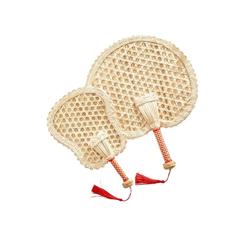 Traditional Summer Household Hand-Woven Large Palm Fan for Children, Babies, and Infants, Durable Banana Leaf Small Fan