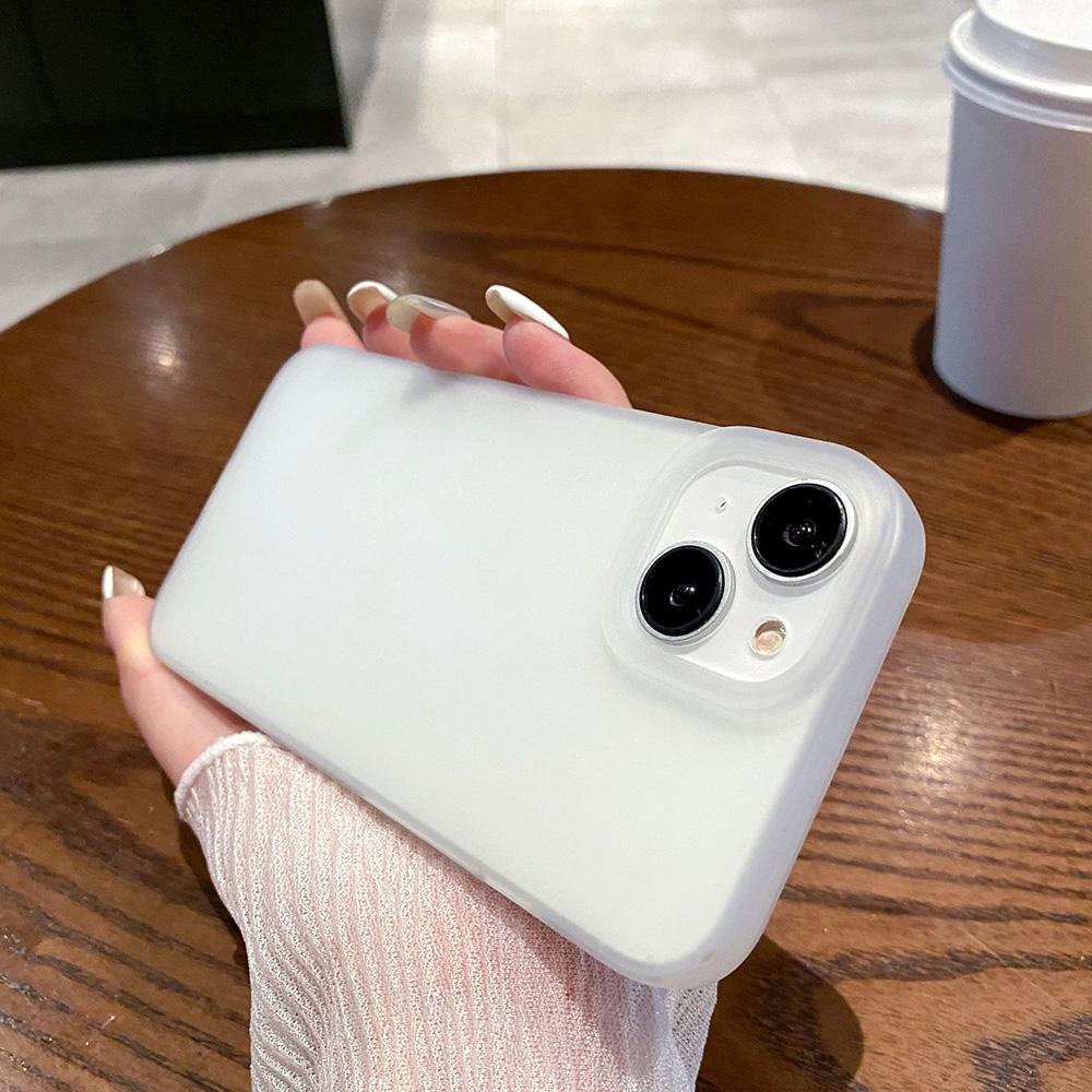 Ультратонкий матовый мягкий прозрачный чехол для телефона для iPhone 17 Pro Max 13 Mini 15 16 11 12 14 Pro Max Тонкий шелковистый полупрозрачный чехол-кожа