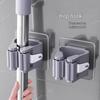 Traceless Wall-Mount Mop Holder and Broom Rack for Bathroom & Kitchen