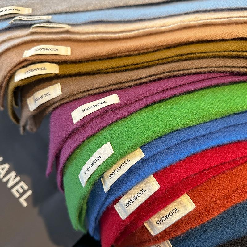 100% Шерсть Вязаный Треугольный Шарф в Корейском Стиле Женский Зимний Теплый Платок Шаль Многофункциональный Шейный Платок