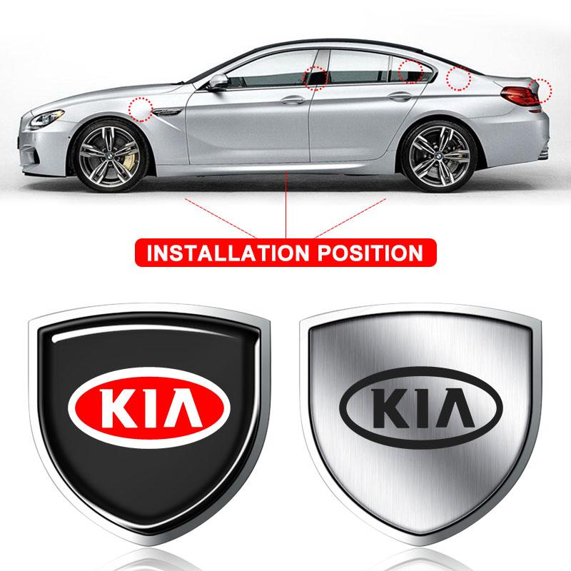 1 шт. Металлическая эмблема-щиток на дверь автомобиля, значок на кузов автомобиля, 3D-наклейка для KIA Sportage Ceed Rio 3 4 k2 k3 k4 k5 k6 K7 K8 Picanto Sorento Optima
