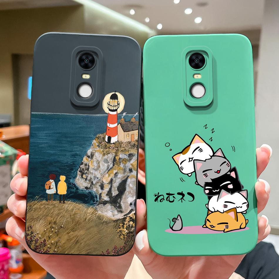 For Redmi Note5 Redmi5 Plus Phone Case Cartoon Liquid Silicone Full Coverage Anti Drop Funda For Redmi 5 Plus Note 5 Bumper Capa