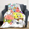 1Pc Spongebob Squarepants Characters Blanket Soft Throw Blanket For Home Bedroom Bed Sofa Travel Office Solid Christmas Blanket
