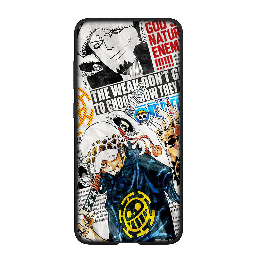 Phone Case for iPhone 17 15 16 Plus Redmi Note 14 12 11 13 Pro Max Huawei P30 P20 Lite OPPO A60 A40 A80 A54 Cute One Pieces Trafalgar Water Law Luffy
